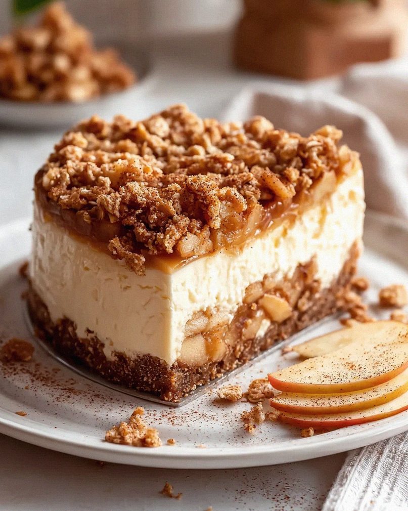 Apple Crumble Cheesecake