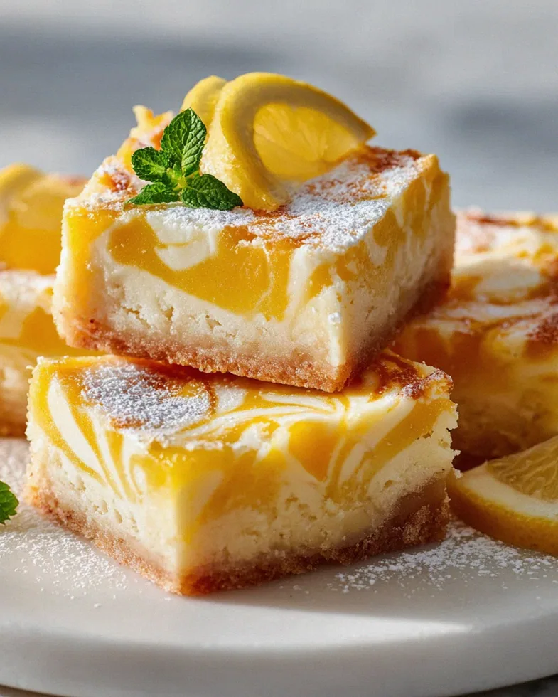 Best Cream Cheese Swirl Lemon Bars: Sweet & Tangy