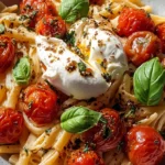 Burrata Pasta mit Tomaten Schnell & Einfach aus dem Ofen