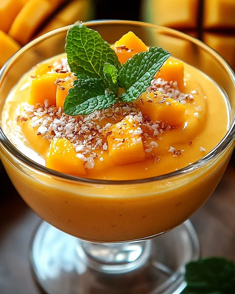 Cremige Mango-Mousse