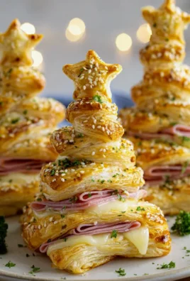 Delicious Beef turkey ham Cheese Puff Pastry Christmas Trees Recipe
