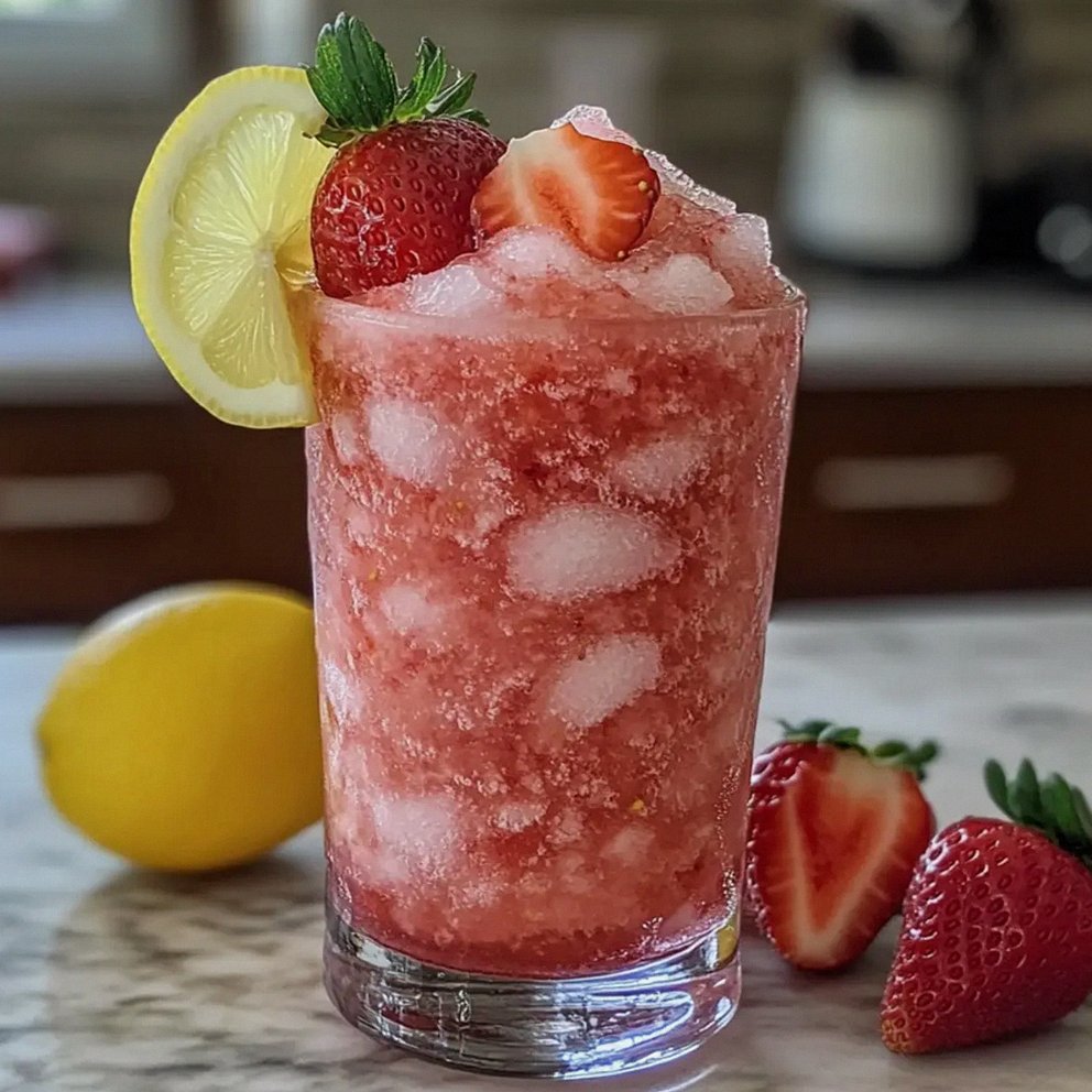 Gefrorene Erdbeer-Zitronenlimonade-Slushies ganz leicht