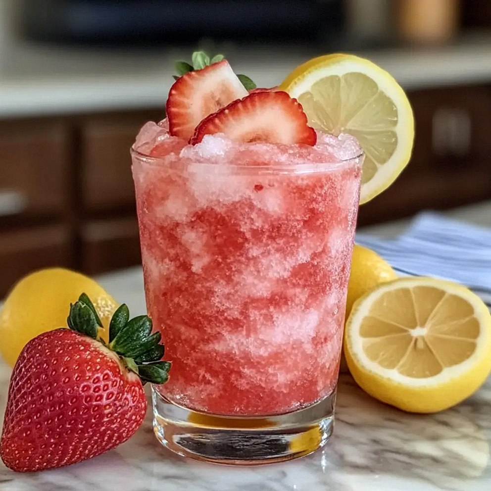 Gefrorene Erdbeer-Zitronenlimonade-Slushies ganz leicht – Schritt 1