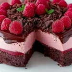 Himbeer Schoko Brownie Torte