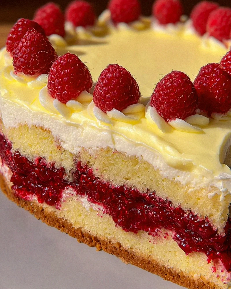 Himbeertorte mit Paradiescreme – Schritt 2