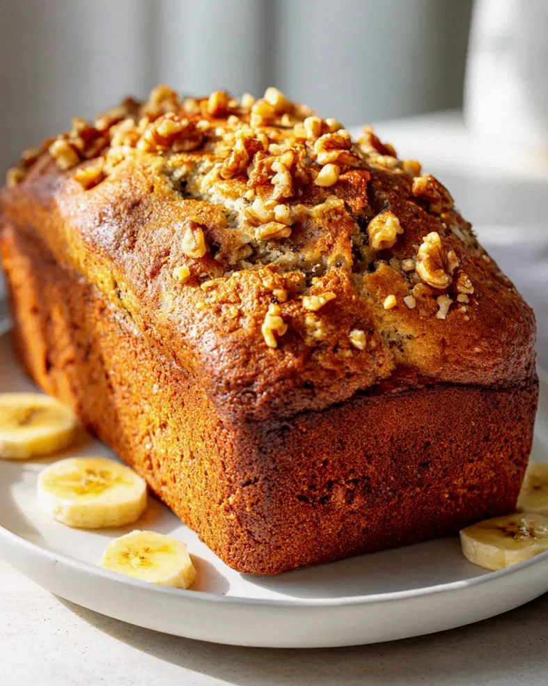 Joghurt-Bananenbrot mit Walnuss-Crunch – Lecker und Saftig!