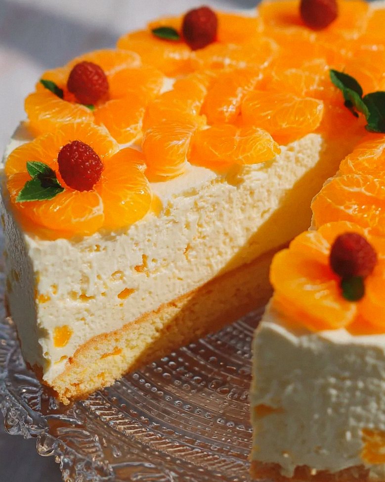 Mandarinen-Quark-Kuchen mit Geheimzutat