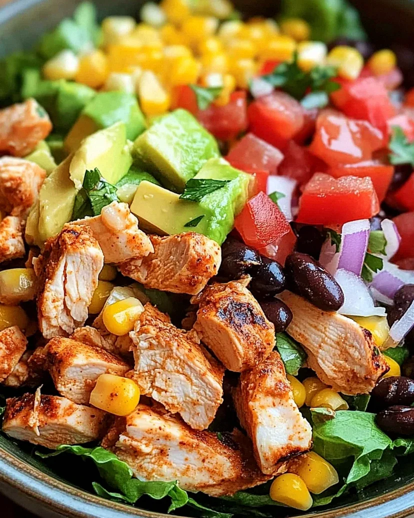 Schneller Southwest-Hähnchensalat
