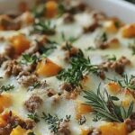 Süßkartoffel Hackfleisch Auflauf Feta für deine Familie