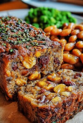 Veganer Braten mit Bohnen