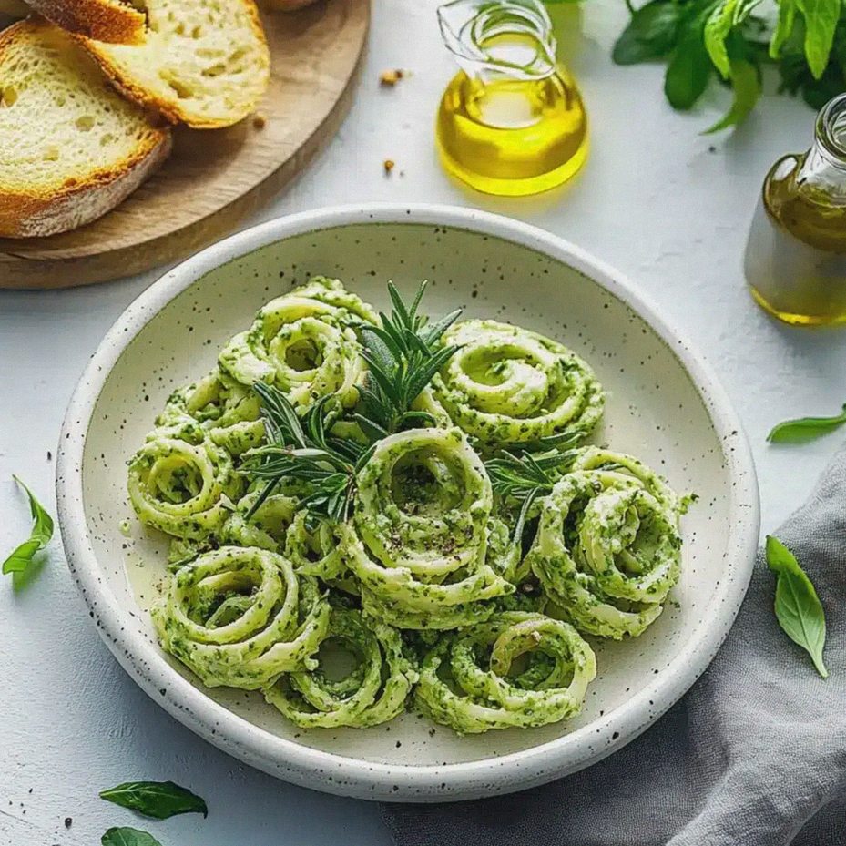 Zucchini Nudeln mit Avocado Pesto einfach zubereiten