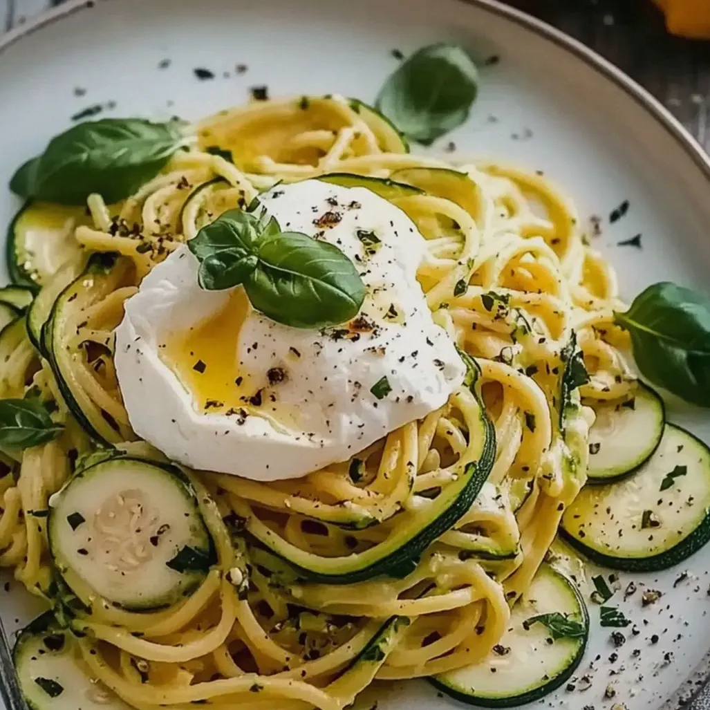 Zucchini Pasta mit Burrata – Schritt 2